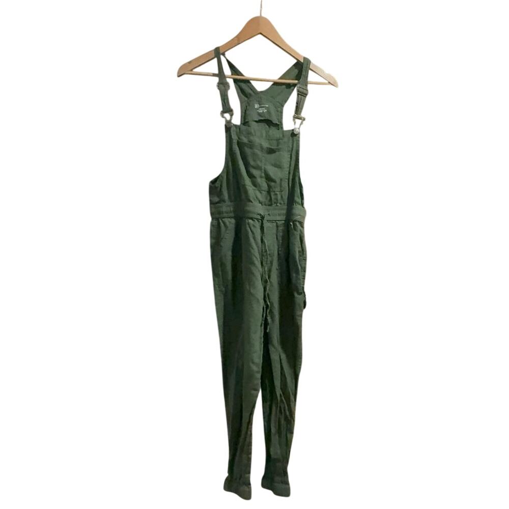 No Boundaries Olive Green Utility Overalls Jumpsuit Juniors S 3-5 Cargo Y2K